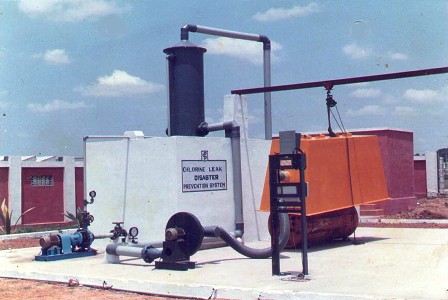 Chlorine Gas leak absorbtion